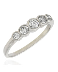 5 Stone Bezel Set Diamond Ring
