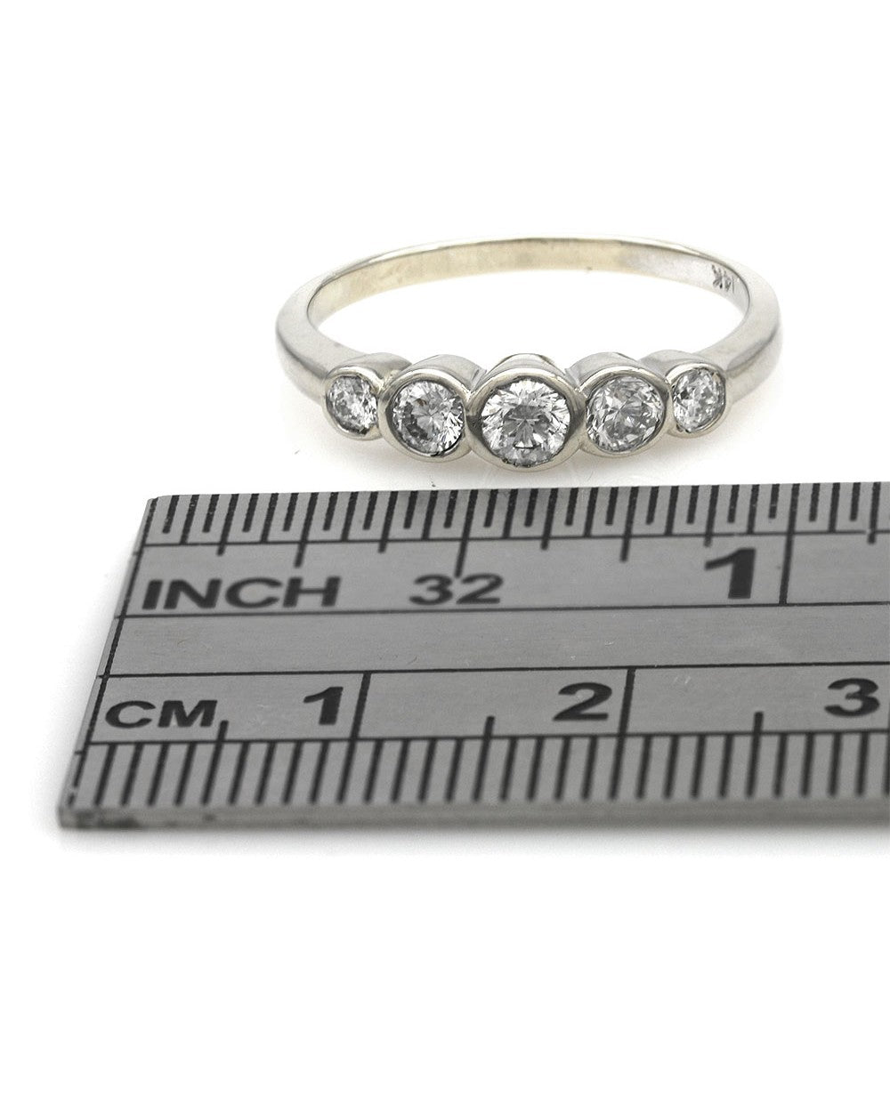 5 Stone Bezel Set Diamond Ring