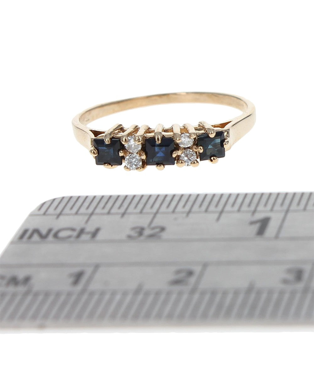 Alternating Sapphire and Diamond Ring