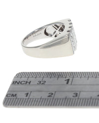 Gentlemans 9 Row Rectangular Top Diamond Band