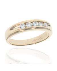 Gentlemans 5 Stone Diamond Band