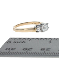 3 Stone Diamond Ring in Gold