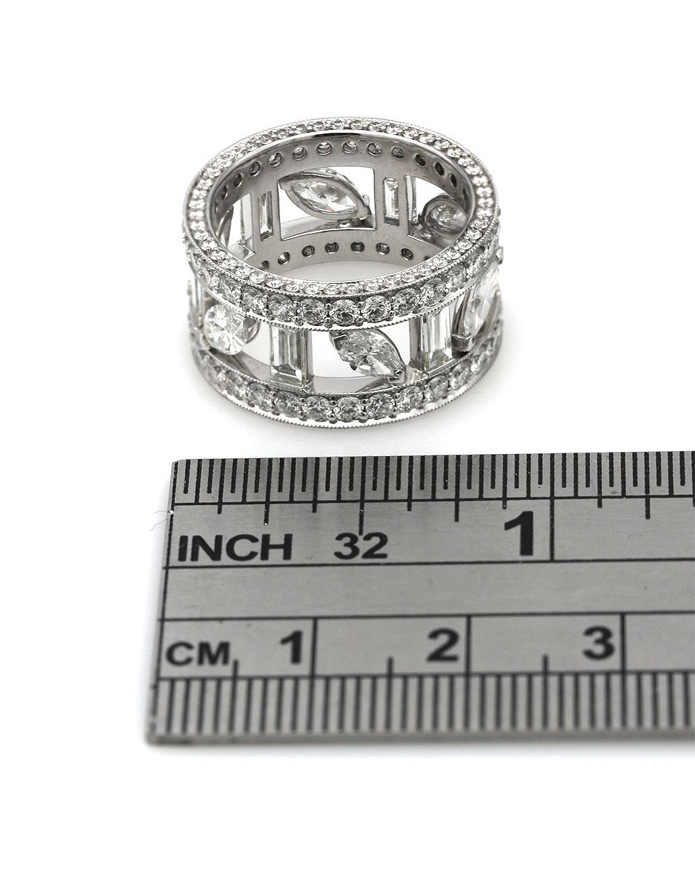 Multi Shaped Diamond Eternity Band in 18KW