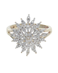 Diamond Starburst Ring in Gold