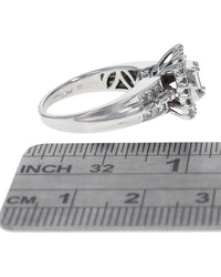 Baguette and Princess Diamond Engagement Ring