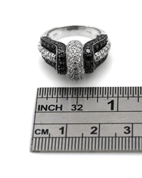 Black and White Diamond Pave Fashion Ring