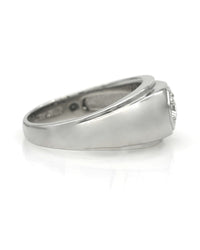 Gentlemans Diamond Solitaire Tapered Ring