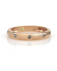 Flush Set Diamond Band in Rose Gold