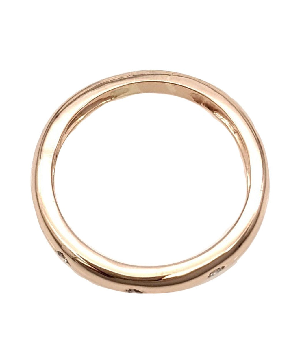 Flush Set Diamond Band in Rose Gold