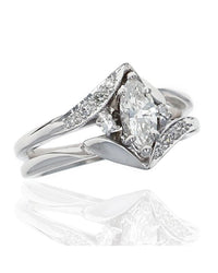 Marquise Solitaire Diamond Ring in White Gold