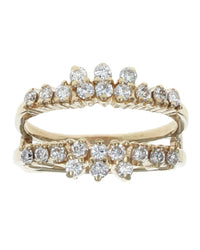 Diamond Split Shank Ring Guard in Gold