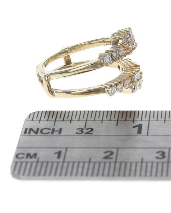 Diamond Split Shank Ring Guard in Gold