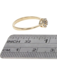 Diamond Flower Ring in 14K Yellow Gold