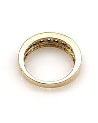 Channel Set Diamond Tapered Ring in Gold