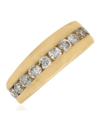 Channel Set Diamond Tapered Band