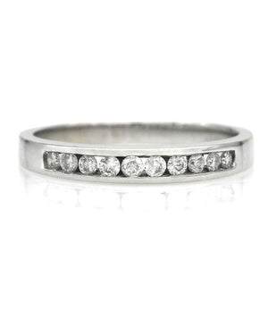 Channel Set Diamond Band in White Gold