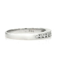 Channel Set Diamond Band in White Gold