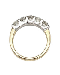 Shared Bezel Set 5 Stone Diamond Ring