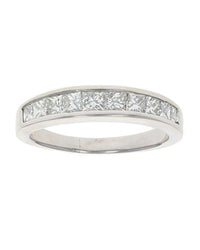 Princess Cut Diamond Band in White Gold