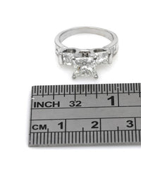 Princess Cut Diamond Solitaire Ring in 18KW