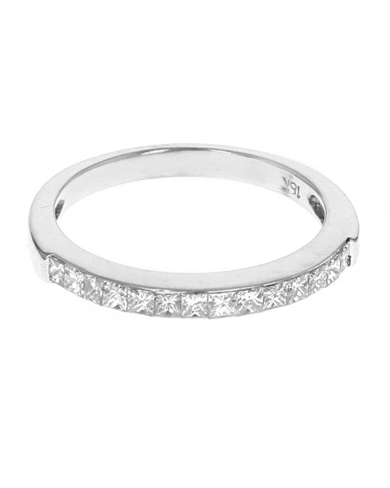 Princess Diamond Thin Band Ring