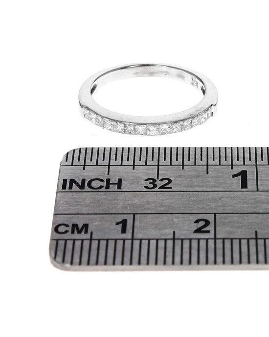 Princess Diamond Thin Band Ring