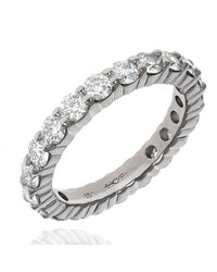 Diamond Eternity Band with Grooved Sides
