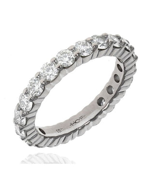 Diamond Eternity Band with Grooved Sides