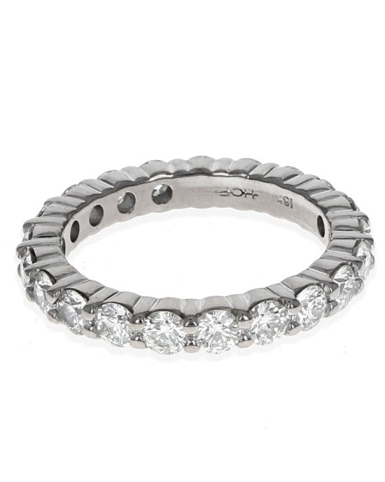 Diamond Eternity Band with Grooved Sides