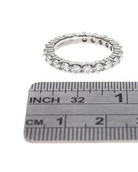 Diamond Eternity Band with Grooved Sides