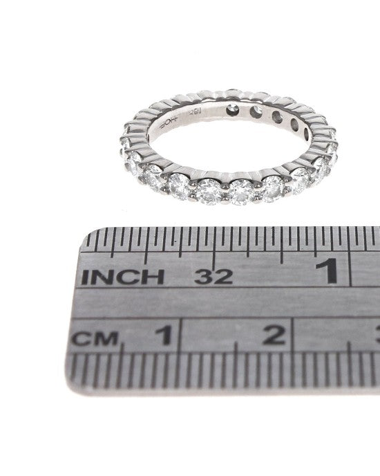 Diamond Eternity Band with Grooved Sides