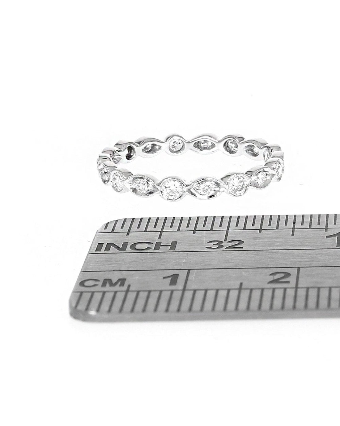 Milgrain Accent Diamond Eternity Band