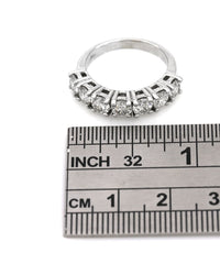 7 Stone Diamond Ring in White Gold