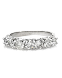 7 Stone Diamond Scalloped Edge Ring