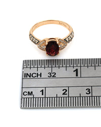 Le Vian Pyrope/Almandine Garnet and Diamond Accent Ring in Rose Gold