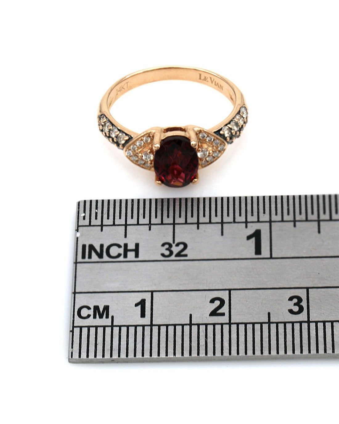 Le Vian Pyrope/Almandine Garnet and Diamond Accent Ring in Rose Gold