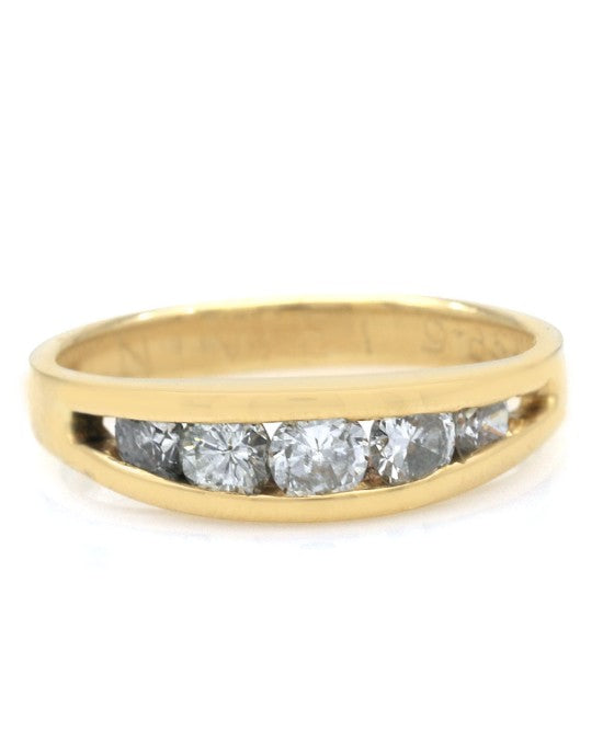 Diamond Band in Yellow Gold