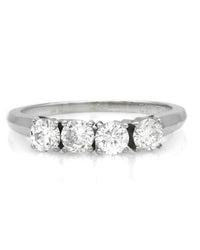 4 Stone Diamond Ring in White Gold