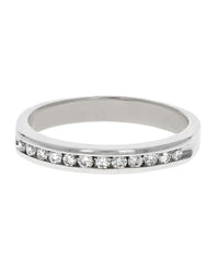 Channel Set Diamond Band in White Gold