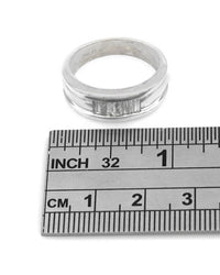 Diamond Fluted Band in White Gold