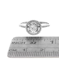 Diamond Double Halo Engagement Ring in White Gold