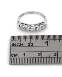 5 Stone Diamond Band in White Gold