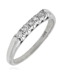 5 Stone Diamond Ring in White Gold