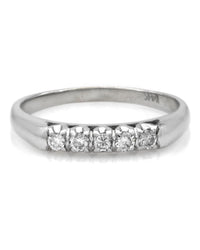 5 Stone Diamond Ring in White Gold