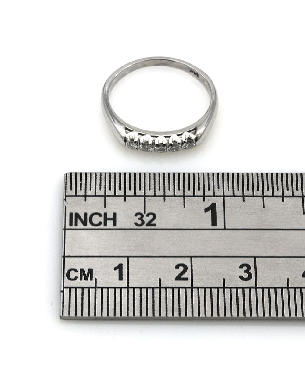 5 Stone Diamond Ring in White Gold