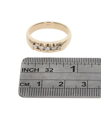 5 Stone Diamond Tapered Band in Yellow Gold