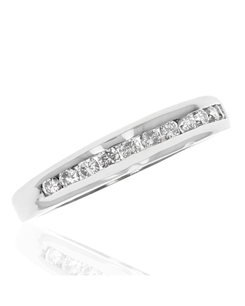 Channel Set Diamond Tapered Band