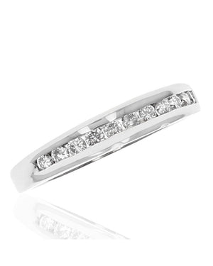 Channel Set Diamond Tapered Band