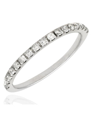 Thin Diamond Band in White Gold