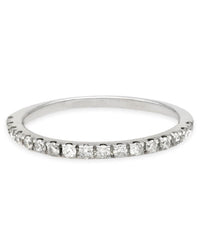 Thin Diamond Band in White Gold